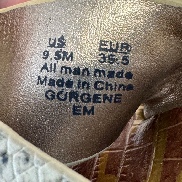 Sam Edelman Snake Print Thong Sandals Brown Embossed Leather Women's Size 9.5M - Picture 3 of 6